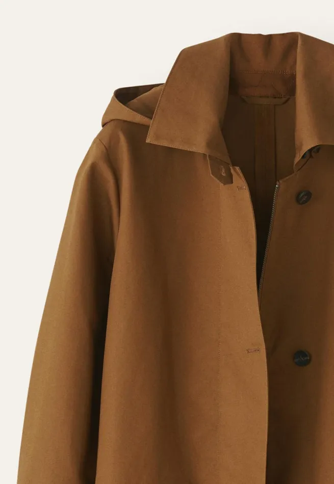 Women Hooded Trench Coat Toffee Poetry Fashion Jackets and Coats