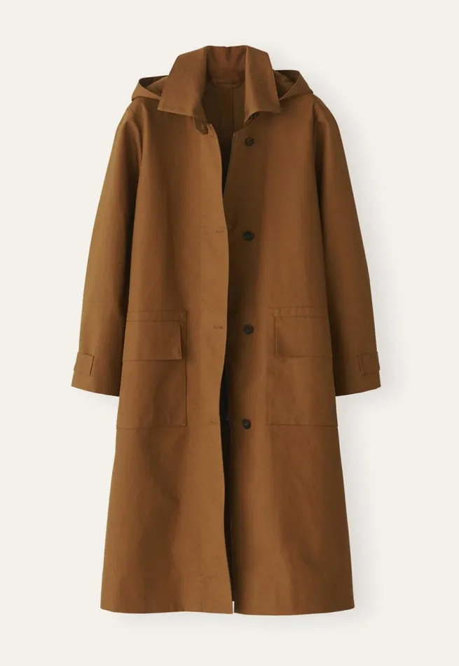 Women Hooded Trench Coat Toffee Poetry Fashion Jackets and Coats