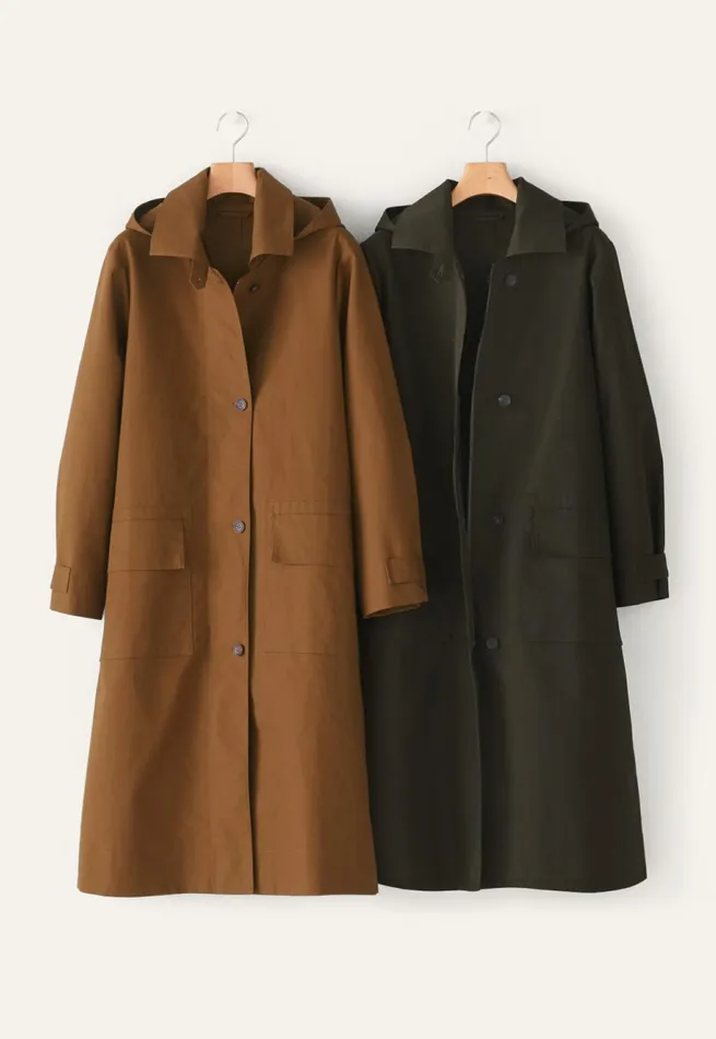 Women Hooded Trench Coat Toffee Poetry Fashion Jackets and Coats