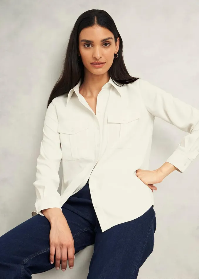 Women Hutton Shirt Ivory Hobbs Tops