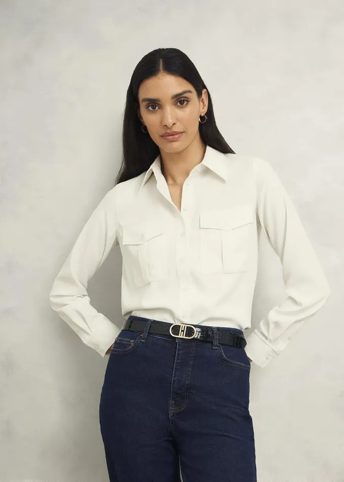Women Hutton Shirt Ivory Hobbs Tops
