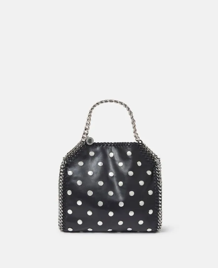 Women Iconic Falabella Stella McCartney Studded Falabella Mini Tote Bag Black Women Iconic Falabella Stella McCartney Studded Falabella Mini Tote Bag Black