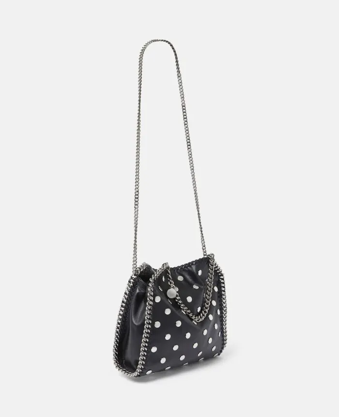 Women Iconic Falabella Stella McCartney Studded Falabella Mini Tote Bag Black