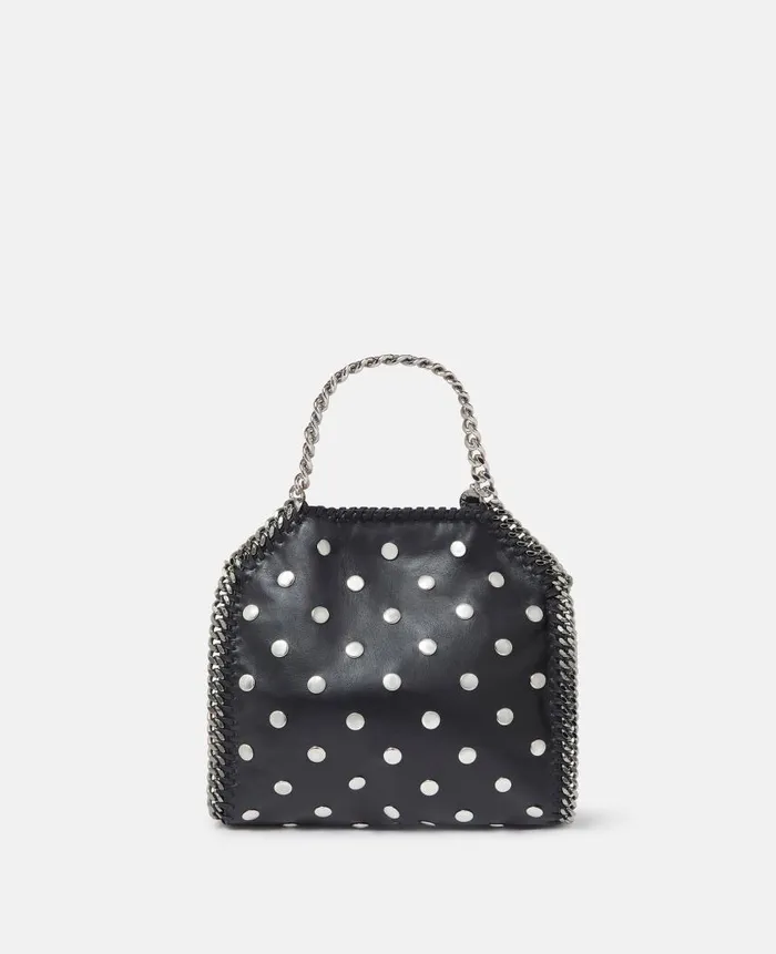 Women Iconic Falabella Stella McCartney Studded Falabella Mini Tote Bag Black