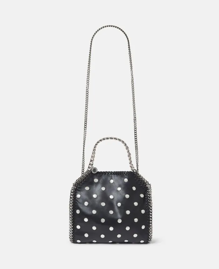 Women Iconic Falabella Stella McCartney Studded Falabella Mini Tote Bag Black