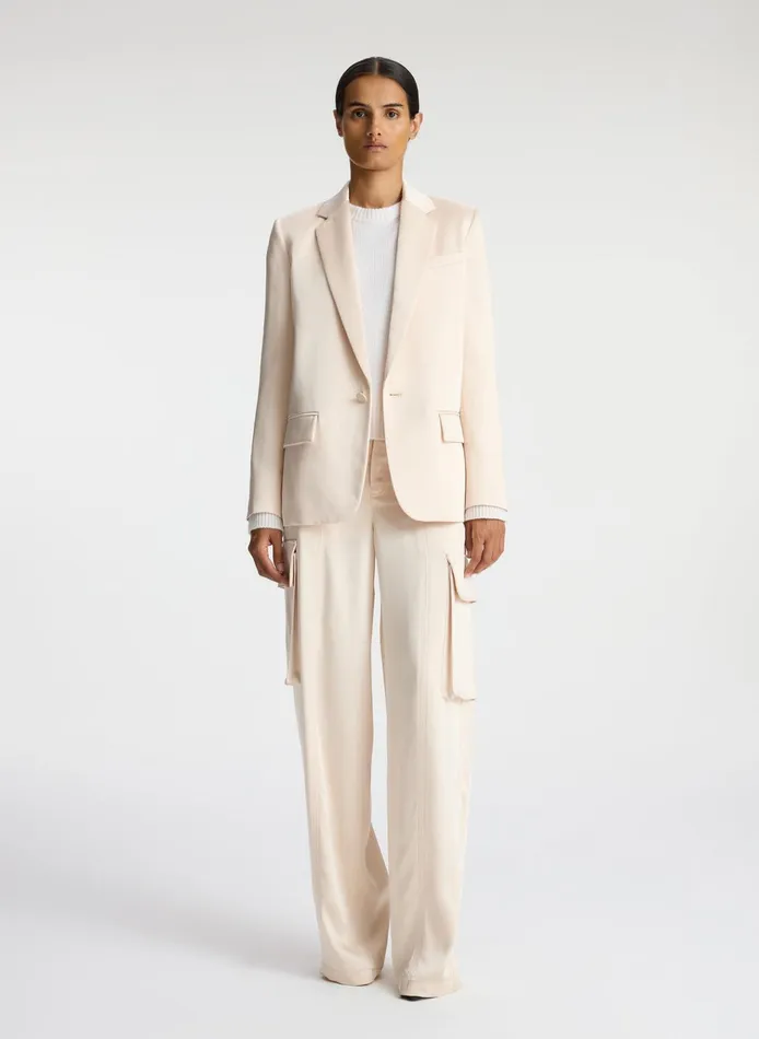 Women Jackets and Coats ALC Axel Satin Jacket Light Buff