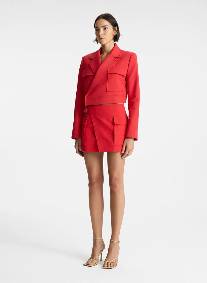 Women Jackets and Coats ALC Reeve Cropped Jacket Ruby