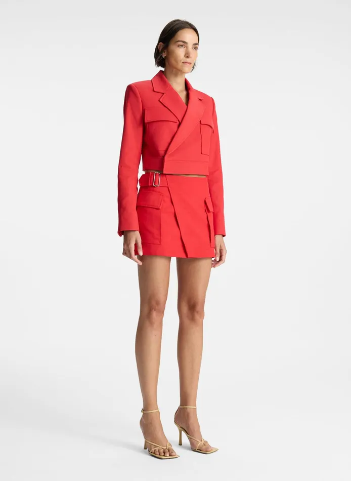 Women Jackets and Coats ALC Reeve Cropped Jacket Ruby