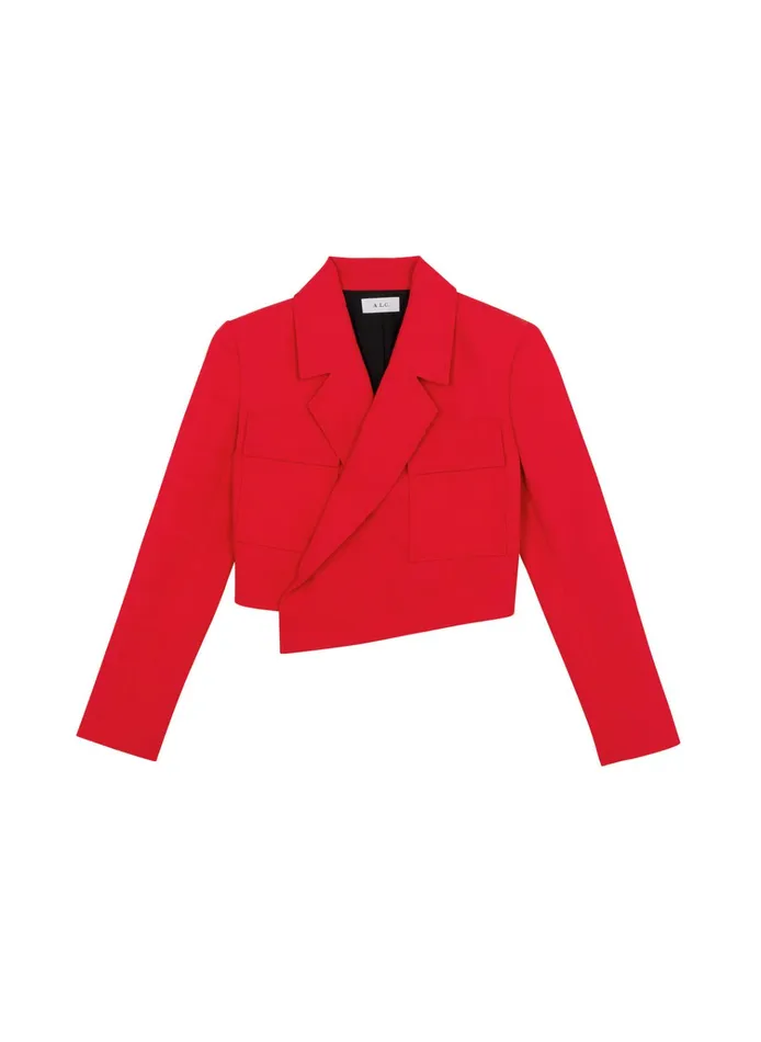 Women Jackets and Coats ALC Reeve Cropped Jacket Ruby