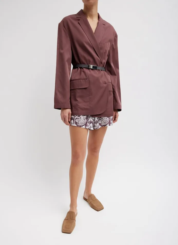 Women Jackets and Outerwear Tibi Drapey Suiting Liam Blazer Cinnamon