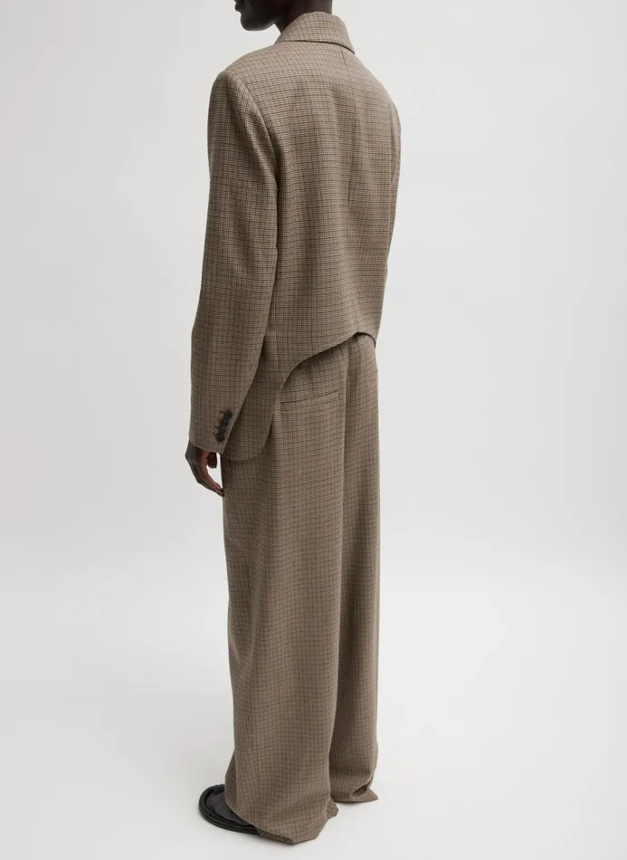 Women Jackets and Outerwear Tibi Thomas Menswear Check Dennis Cutout Blazer Tan Multi Women Jackets and Outerwear Tibi Thomas Menswear Check Dennis Cutout Blazer Tan Multi
