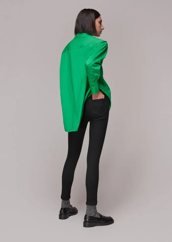 Women Jeans Whistles Solid Black Stretch Sculpted Skinny Jean