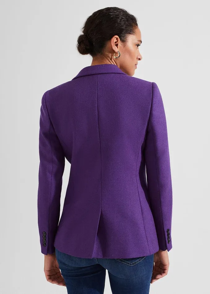 Women Jess Wool Jacket Indigo Purple Hobbs Coats and Jackets