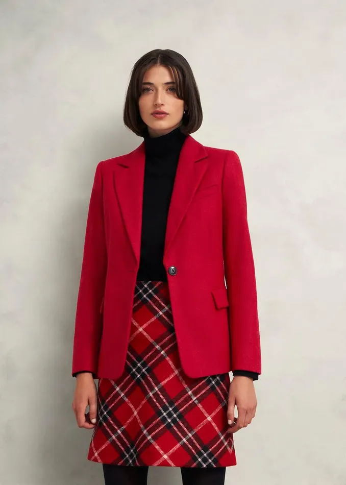 Women Jess Wool Jacket Pomegranate Red Hobbs Coats and Jackets