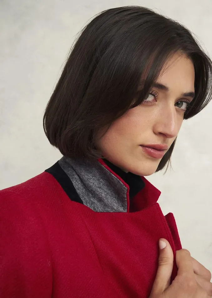 Women Jess Wool Jacket Pomegranate Red Hobbs Coats and Jackets