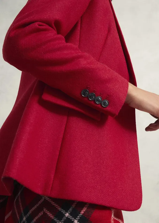 Women Jess Wool Jacket Pomegranate Red Hobbs Coats and Jackets