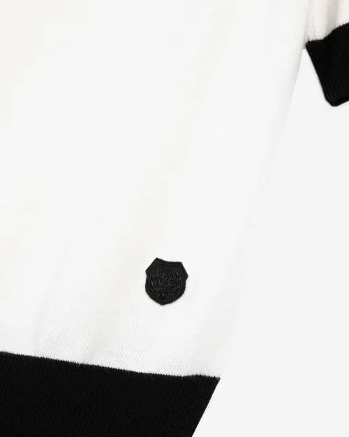 Women Jumpers and Cardigans The Kooples Ecru ShortSleeved Sweater Blackecru