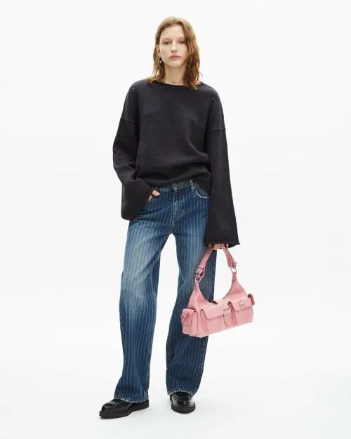 Women Jumpers and Cardigans The Kooples Gray Merino Wool Sweater Dark Grey