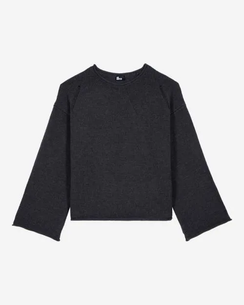 Women Jumpers and Cardigans The Kooples Gray Merino Wool Sweater Dark Grey