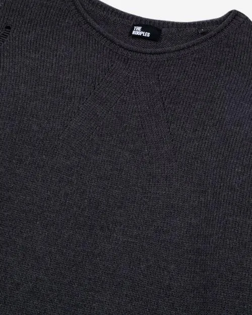 Women Jumpers and Cardigans The Kooples Gray Merino Wool Sweater Dark Grey