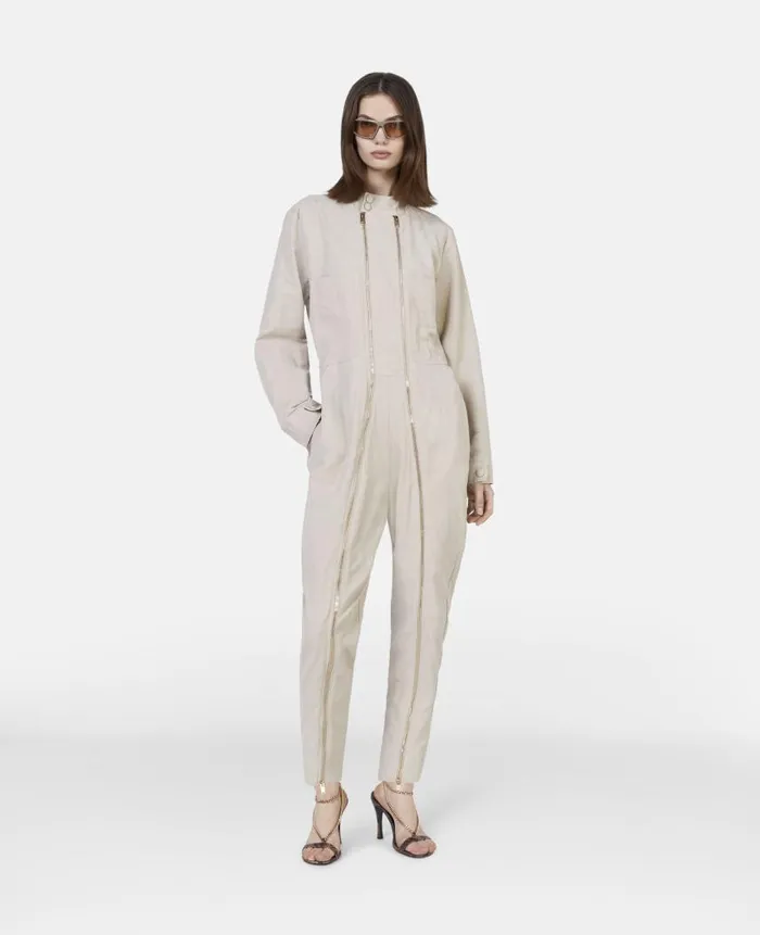 Women Jumpsuits Stella McCartney Stella Iconics Utility Jumpsuit Desert Beige