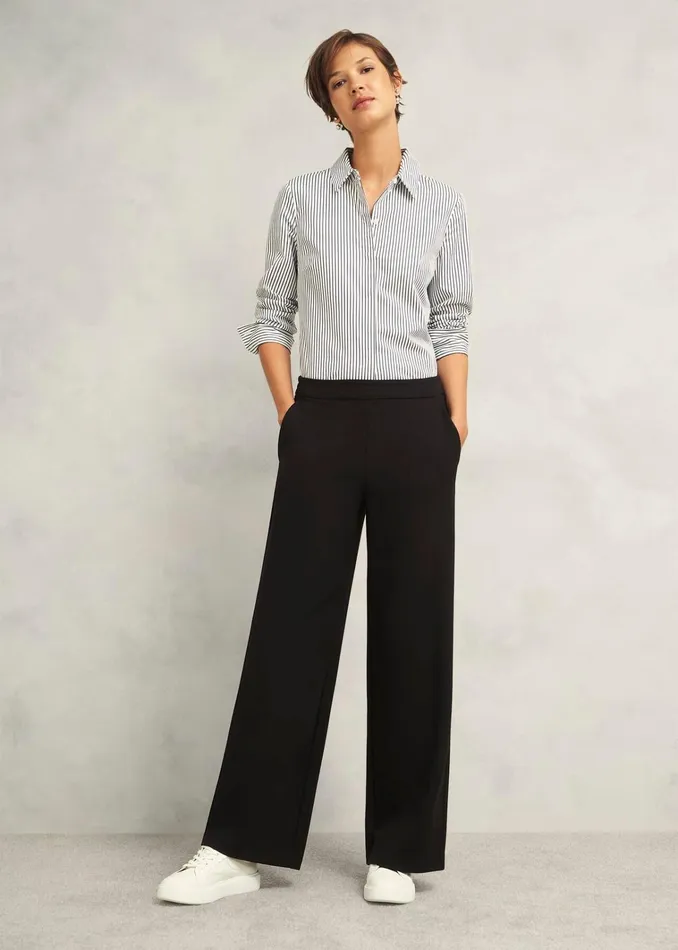 Women Kathy Ponte Trousers Black Hobbs Trousers