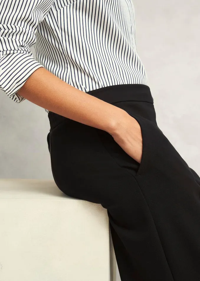 Women Kathy Ponte Trousers Black Hobbs Trousers