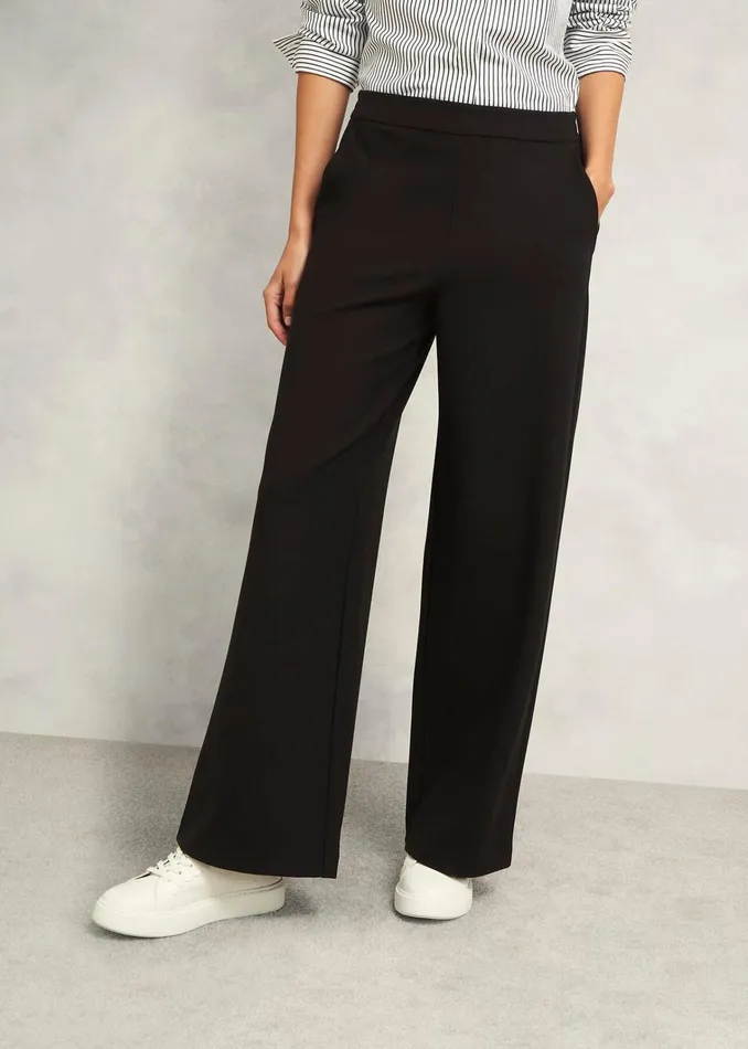 Women Kathy Ponte Trousers Black Hobbs Trousers