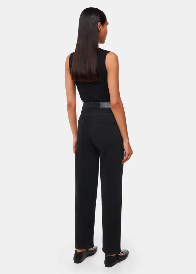 WomenKids Trousers Whistles Black Stretch Barrel Leg Jean