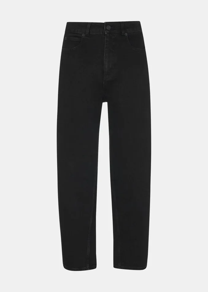 WomenKids Trousers Whistles Black Stretch Barrel Leg Jean