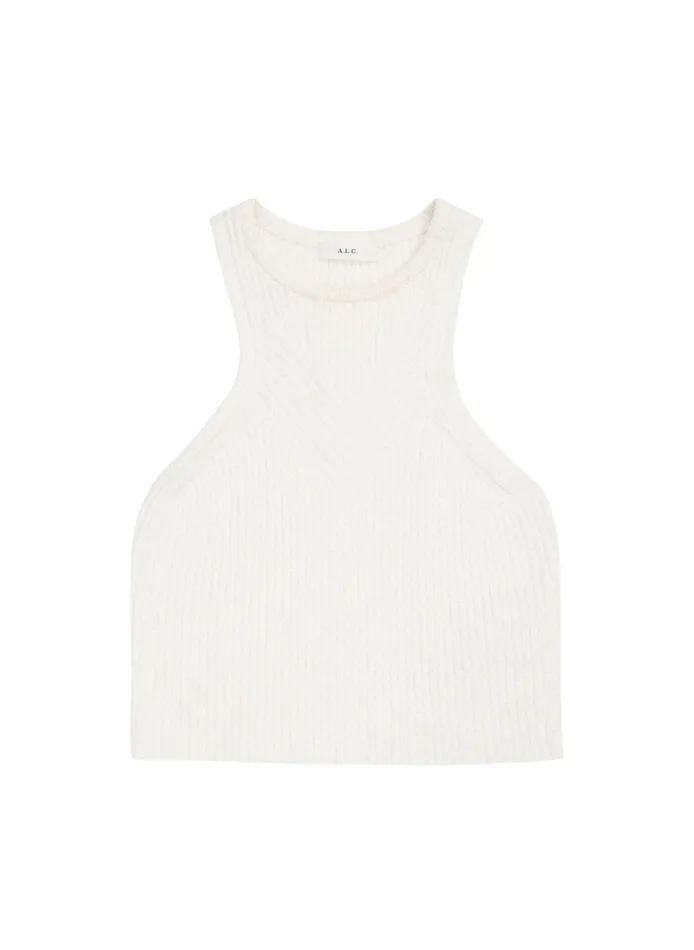 Women Knitwear ALC Lucy Rib Knit Top White
