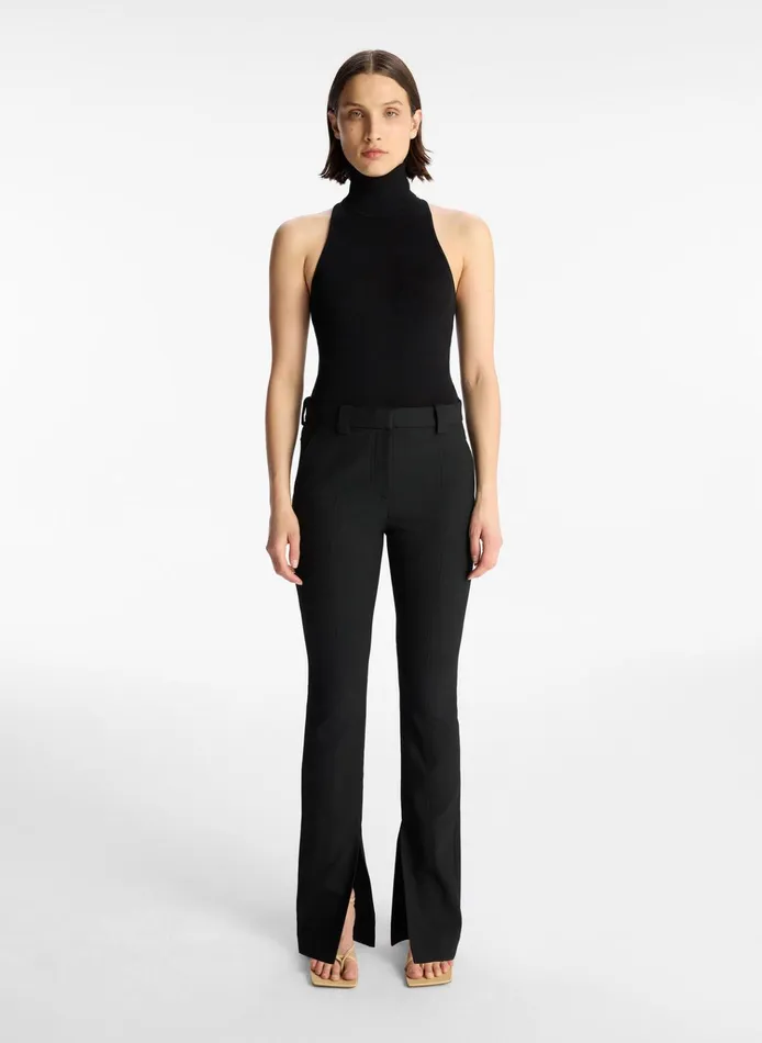 Women Knitwear ALC Paltrow Cotton Knit Top Black