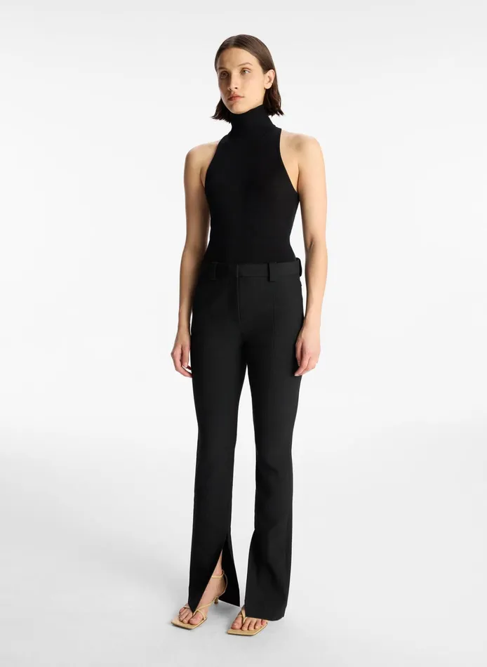 Women Knitwear ALC Paltrow Cotton Knit Top Black