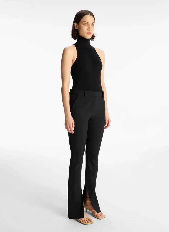 Women Knitwear ALC Paltrow Cotton Knit Top Black