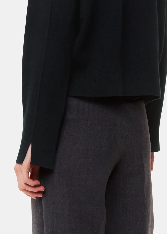Women Knitwear and Cashmere Whistles Black Cashmere Funnel Neck