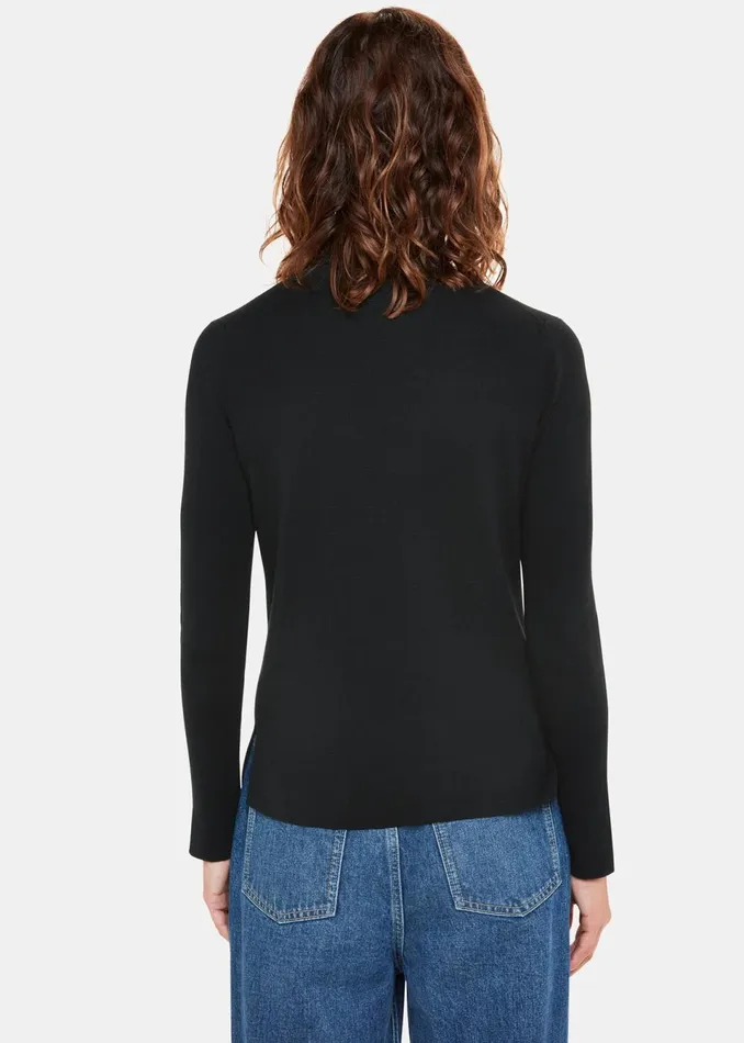 Women Knitwear and Cashmere Whistles Black Maja Knitted Polo Neck Knit