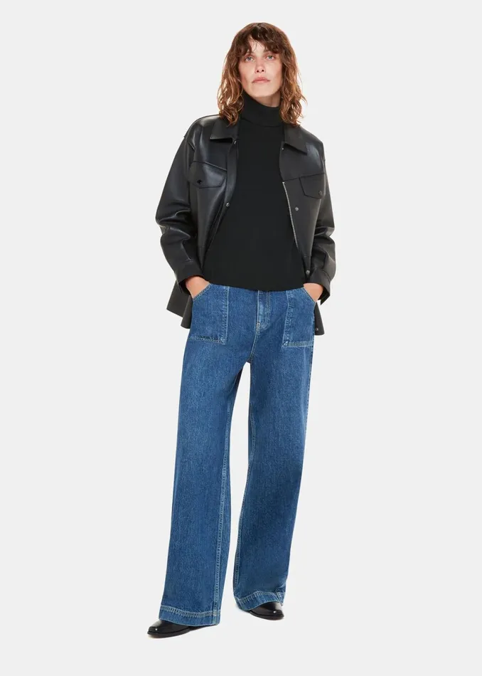 Women Knitwear and Cashmere Whistles Black Maja Knitted Polo Neck Knit