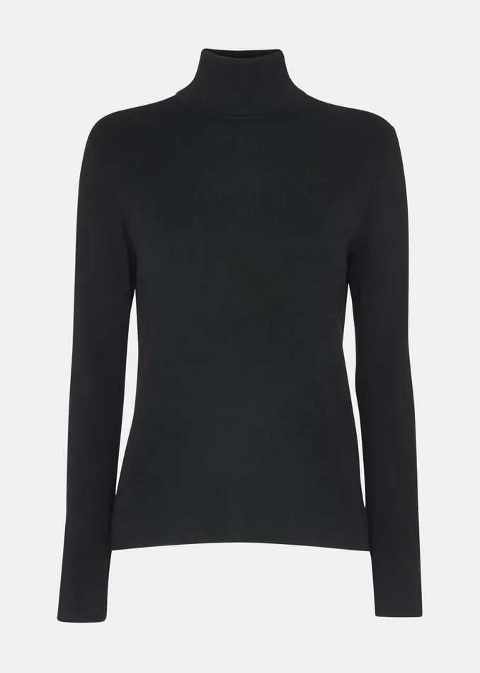 Women Knitwear and Cashmere Whistles Black Maja Knitted Polo Neck Knit