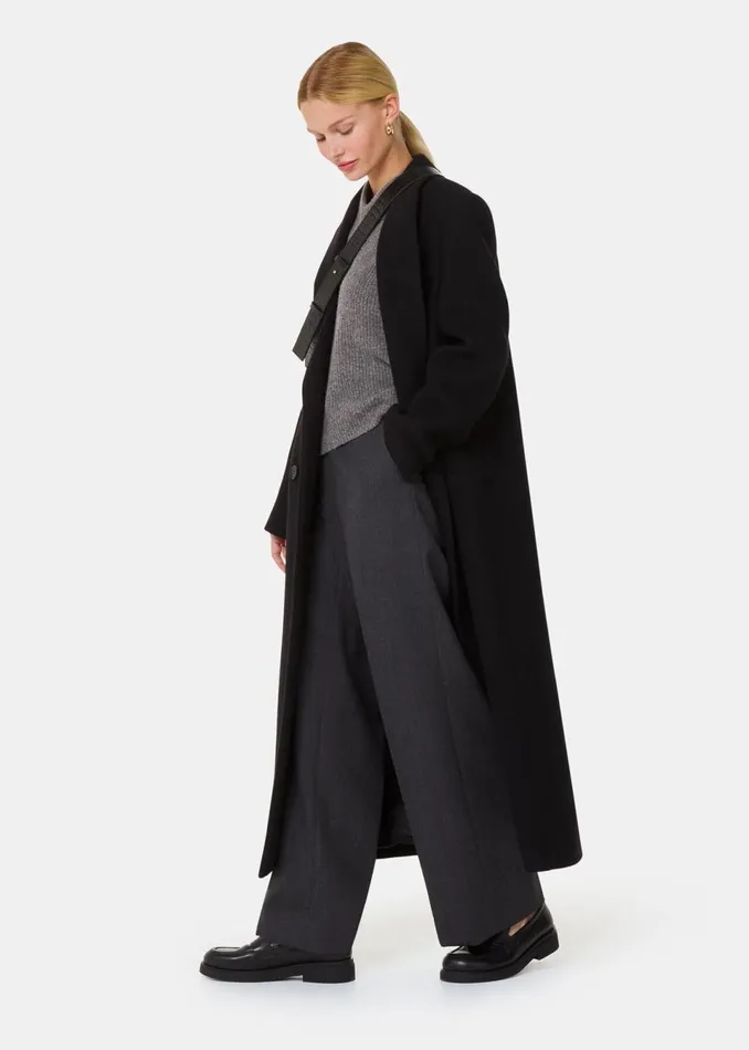 Women Knitwear and Cashmere Whistles Grey V Neck Wool Mix Knit