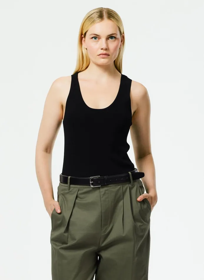 Women Knitwear and Sweatshirts Tibi Giselle Tank Sweater Black
