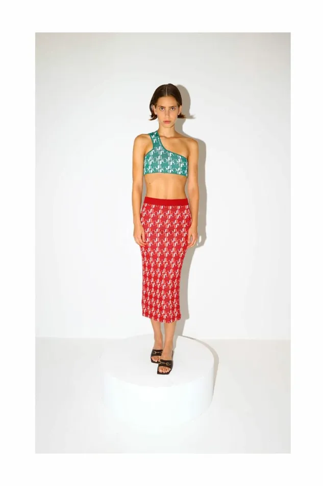 Women Knitwear DODO BAR OR Kari Skirt Red Combo