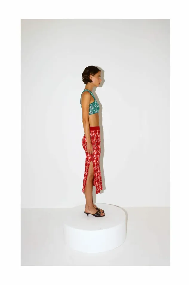 Women Knitwear DODO BAR OR Kari Skirt Red Combo