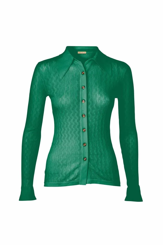 Women Knitwear DODO BAR OR Shine Shirt Green