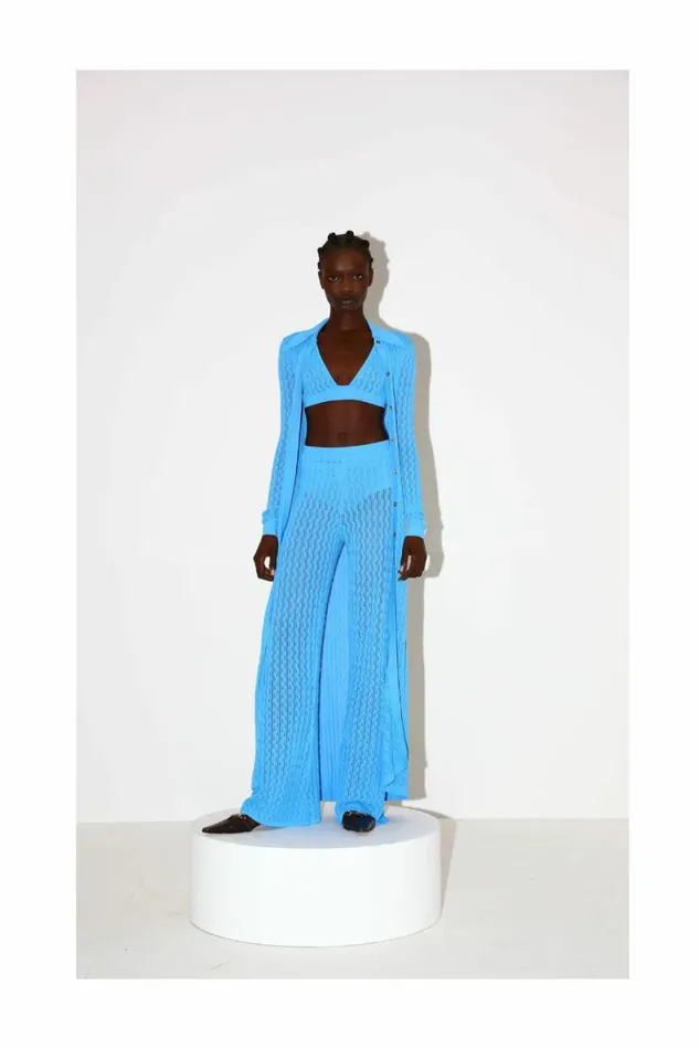 Women Knitwear DODO BAR OR Sophia Pants Turquoise
