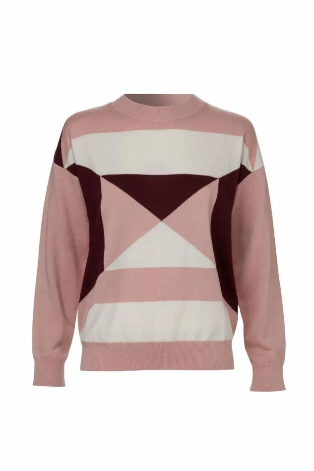 Women Knitwear DODO BAR OR Stav Sweater Pink Combo