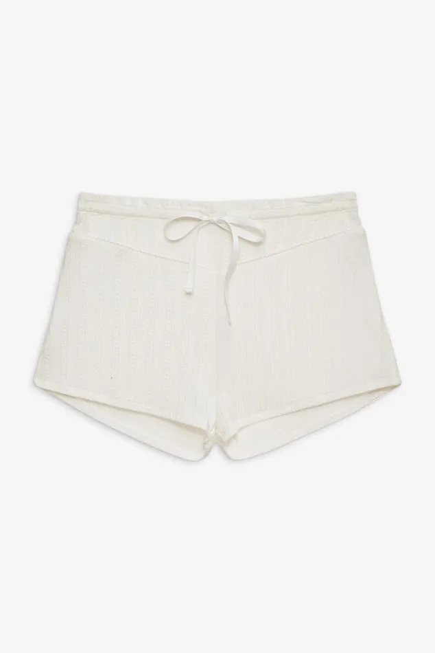 Women Knitwear For Love and Lemons Allison Pointelle Short White Women Knitwear For Love and Lemons Allison Pointelle Short White