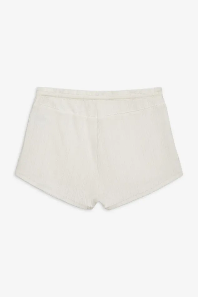 Women Knitwear For Love and Lemons Allison Pointelle Short White Women Knitwear For Love and Lemons Allison Pointelle Short White