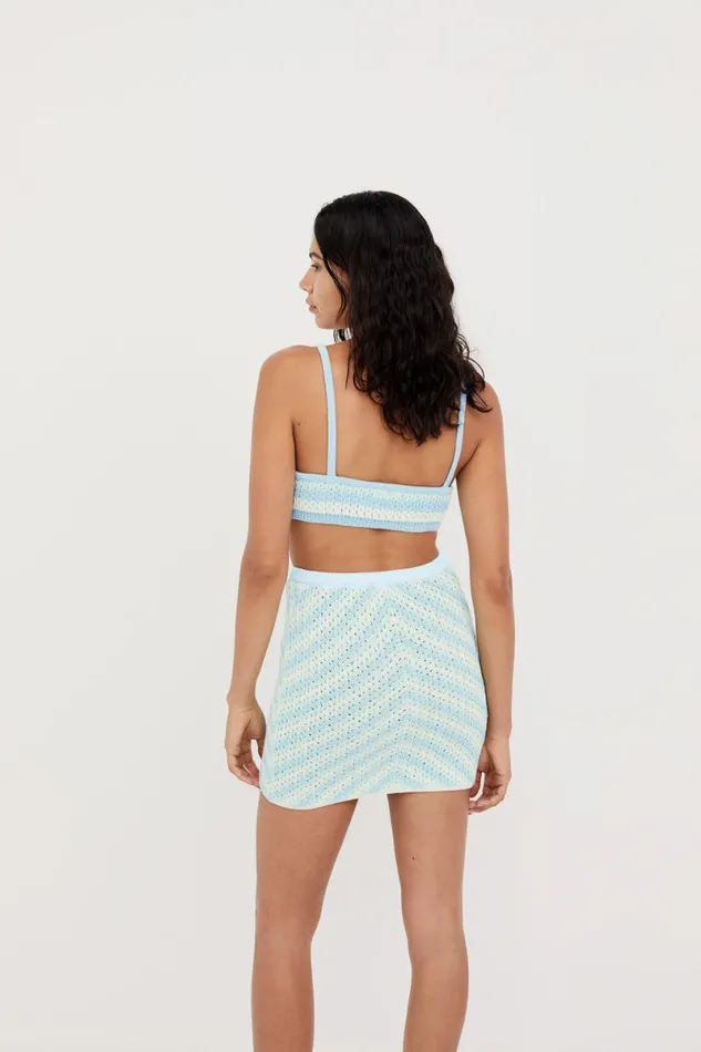 Women Knitwear For Love and Lemons Corinna Mini Skirt Blue Women Knitwear For Love and Lemons Corinna Mini Skirt Blue