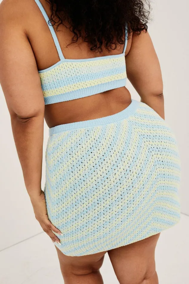 Women Knitwear For Love and Lemons Corinna Mini Skirt Blue Women Knitwear For Love and Lemons Corinna Mini Skirt Blue