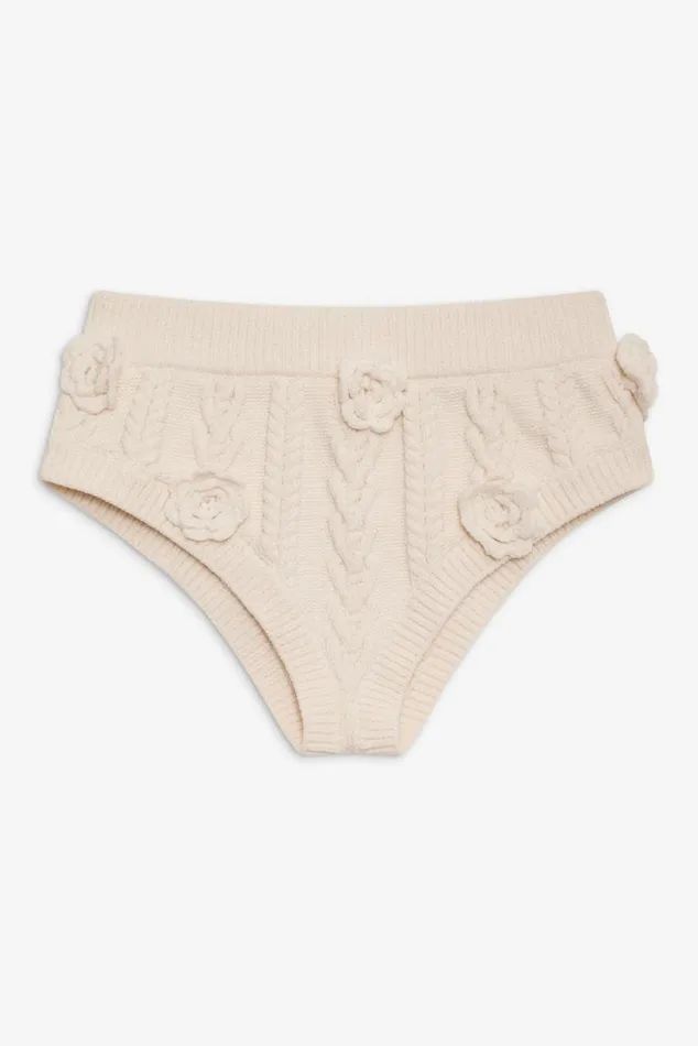 Women Knitwear For Love and Lemons Mel Knit Panty White Women Knitwear For Love and Lemons Mel Knit Panty White